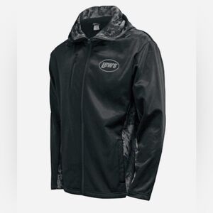 Lews Fishing Prym 1 Angler Hooded Jacket Black Gray Camo Men’s L